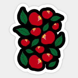 Red camellia flowers 2 Sticker